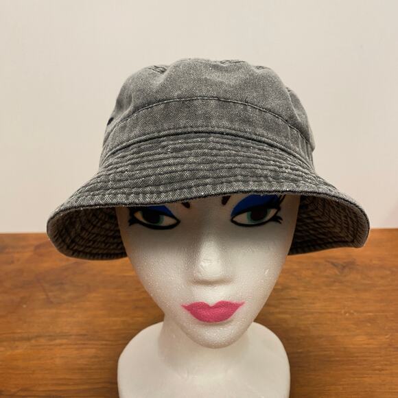 Urban Outfitters Vented Charcoal Gray Unisex Bucket Hat Inner Band Size 22.5” - Picture 4 of 8